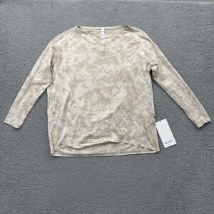 NWT Lululemon Back In Action Long Sleeve Shirt Marmoleado Tie Dye Women's 6
